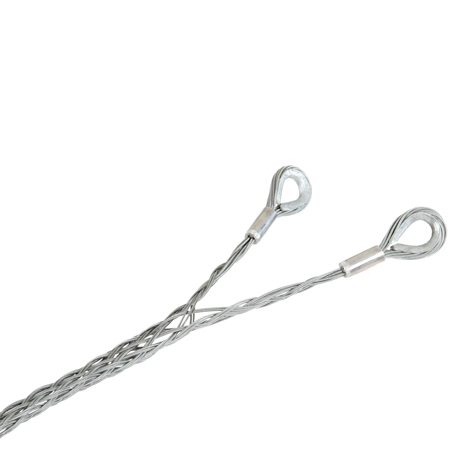 Cable Suspension grip, steel, 2 eyes, 8-10 mm